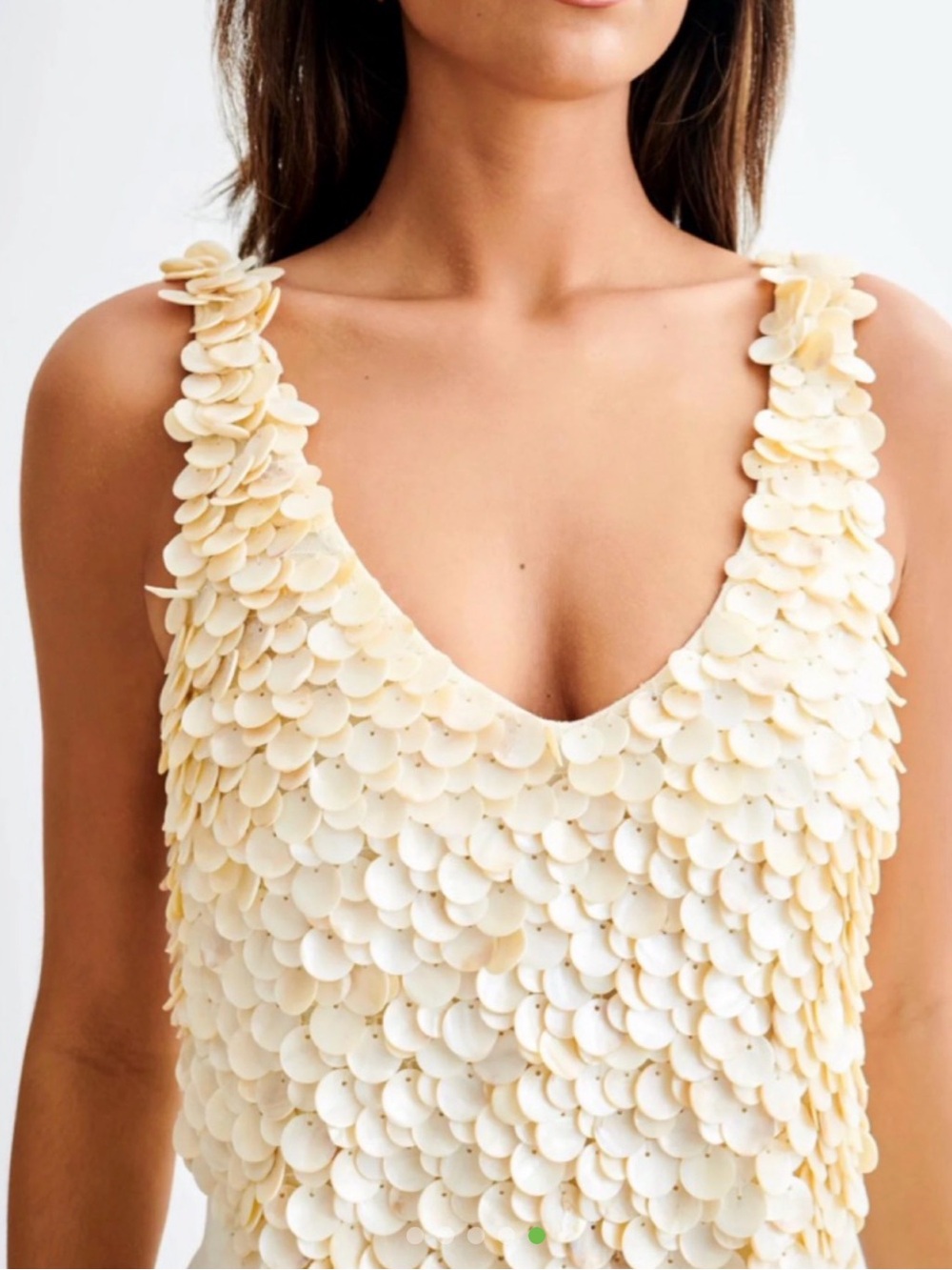 Unique Ivory Seashell Tank Top - Picture 5 of 5